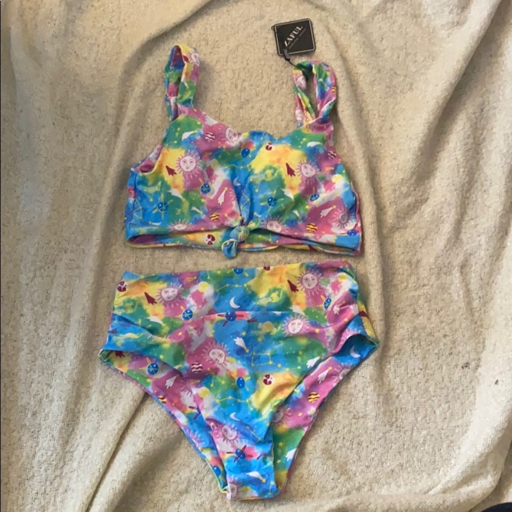 Colorful Celestial Swim Suit